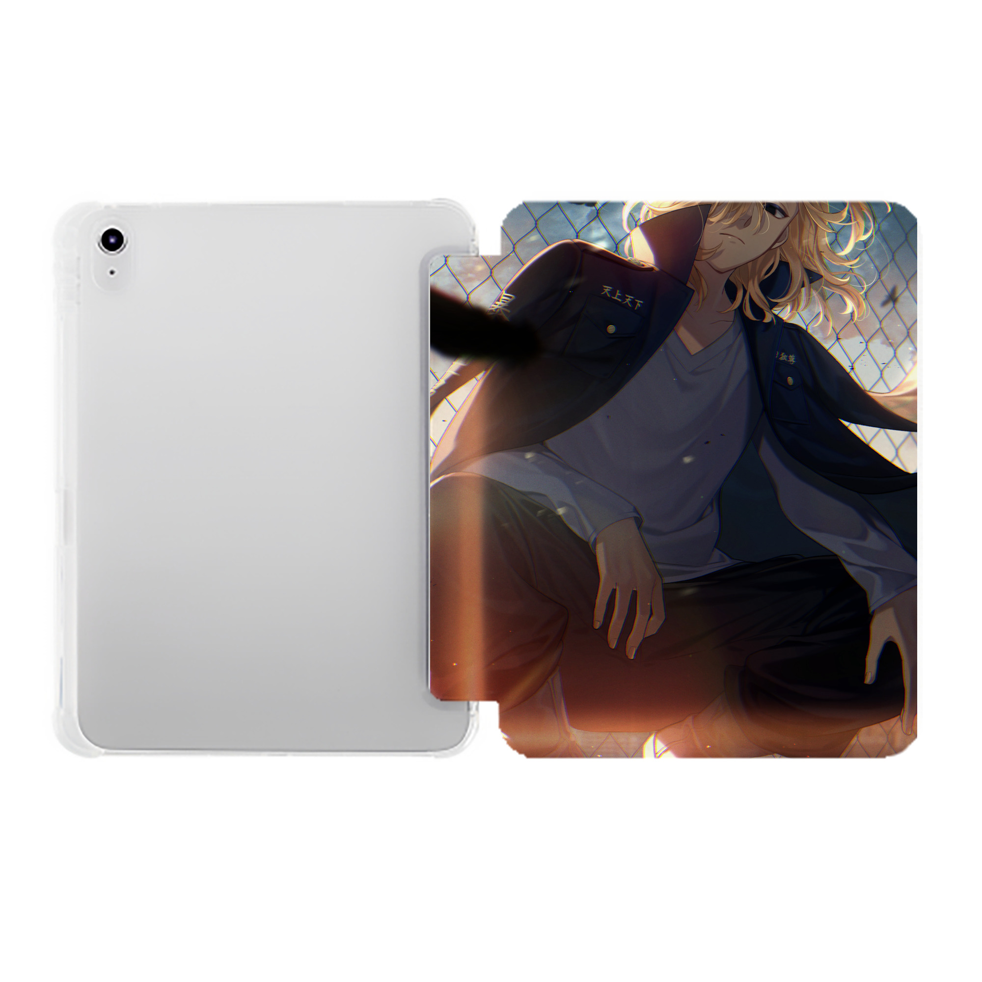 （画像用） 東京リベンジャーズ Tokyo Revengers IPad ケース ペン収納付き 三つ折りスタンド PUレザー×シリコン 対応機種9.5/10.5/10.9インチ